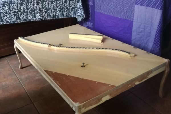 Piano soundboard coffee table (work in progress)